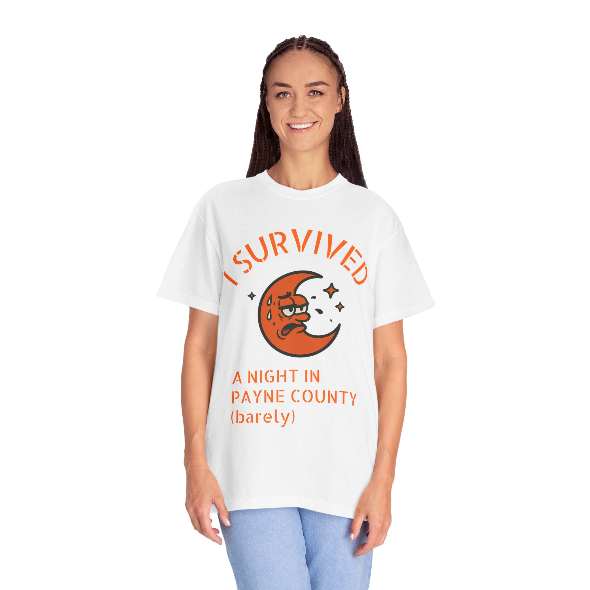 I Survived A Night in Payne County (barely) T-shirt | Moon Illustration